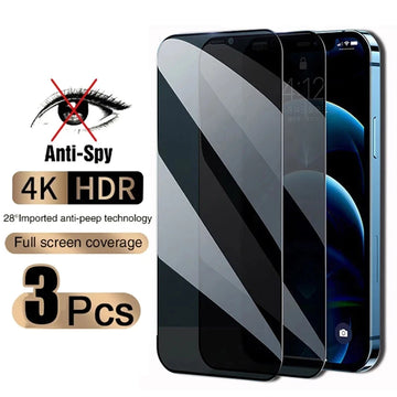 Full Cover Anti-Spy Screen Protector For iPhone 11 12 13 14 PRO MAX Privacy For iPhone 14 11 6 7 8 Plus XS Max XR Tempered Glass