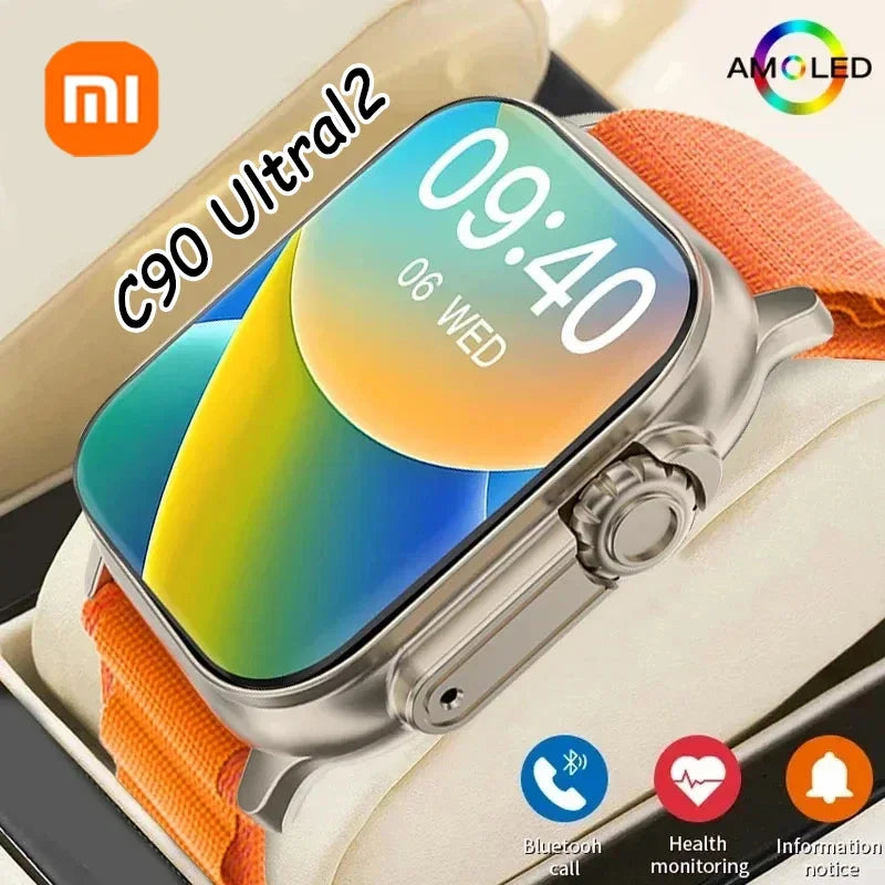 Xiaomi C90 Ultral 2 Smart Watch waterproof Men Women Track Bluetooth Call Music Games Wireless Charging Smartwatch Valentine Day