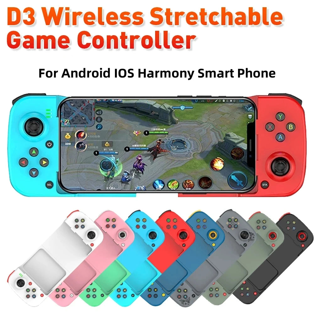 D3 Wireless Stretchable Game Controller Bluetooth 5.0 Mobile Phone Gamepad Controller For Samsung Huawei Xiaomi Android IOS