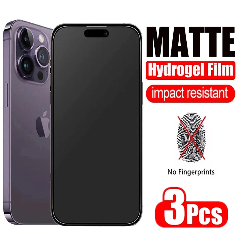 3Pcs Matte Hydrogel Film for IPhone 14 11 12 13 Pro Max Mini Screen Protector for IPhone XS MAX X XR 15 16 7 8 Plus SE Not Glass