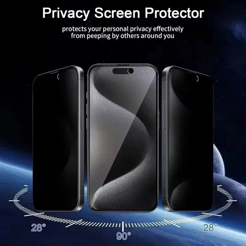 Full Cover Privacy Screen Protector For iPhone 11 12 13 14 15 Pro Max 8 Plus Best 8K Anti-spy Glass For iPhone 16 PRO XR XS MAX