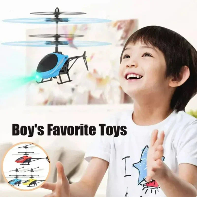 Mini RC Drone Rechargeable No Remote Control RC Helicopters Drone Toys Induction Hovering Safe Fall-resistant