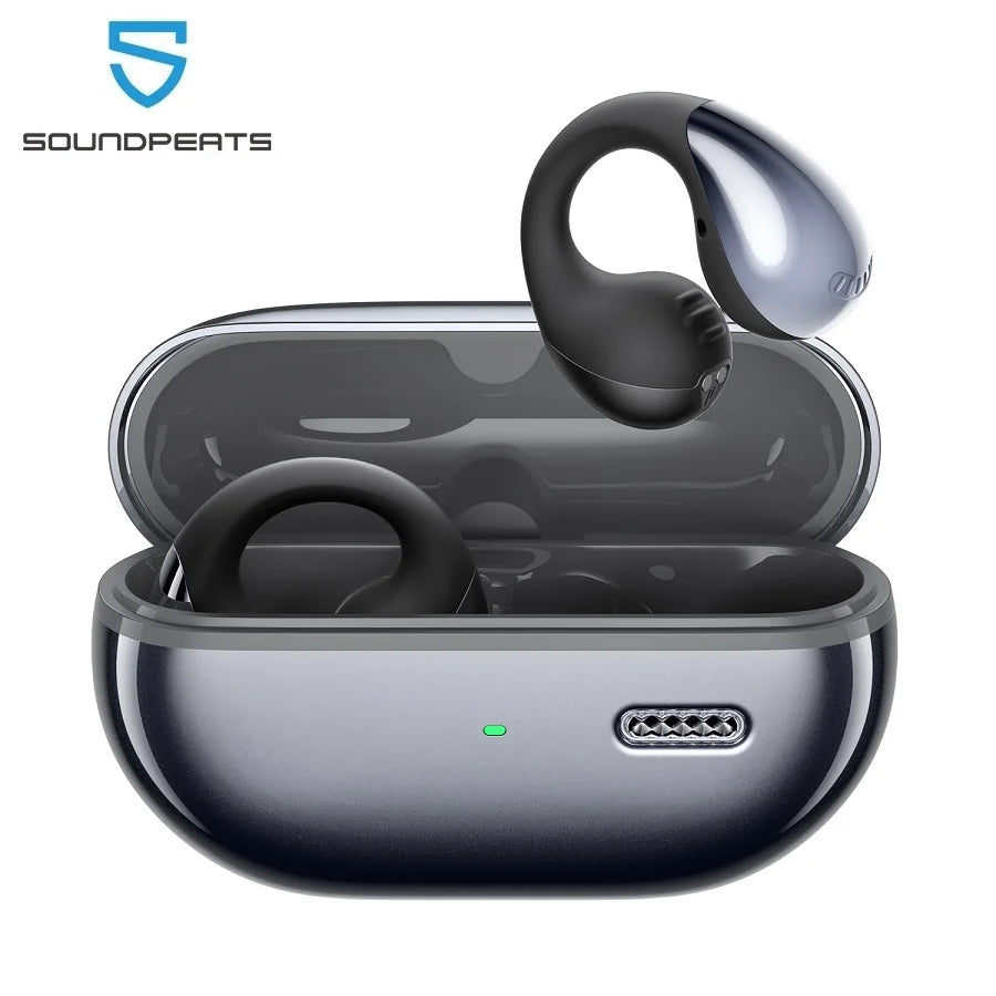 SoundPEATS PearlClip Wireless Earphones Bluetooth 5.4 Open Ear Sports TWS Earbuds Dual-Connection Headphones