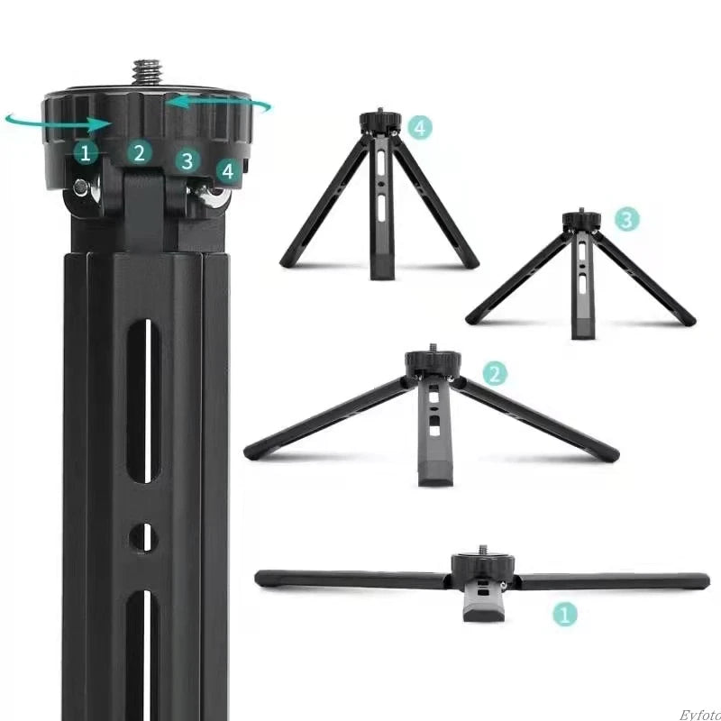 Mini Tripod for Camera Aluminum Tripie for Camera Desktop Mini Tripod Metal for Camera DSLR ILDC Camcorder Projector