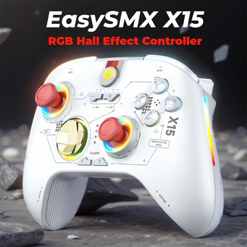 EasySMX X15 Wirelss Gamepad, RGB Bluetooth Gaming Controller Compatible with PC/Switch/Phone/TV, Black Myth Wukong, Hall Effect