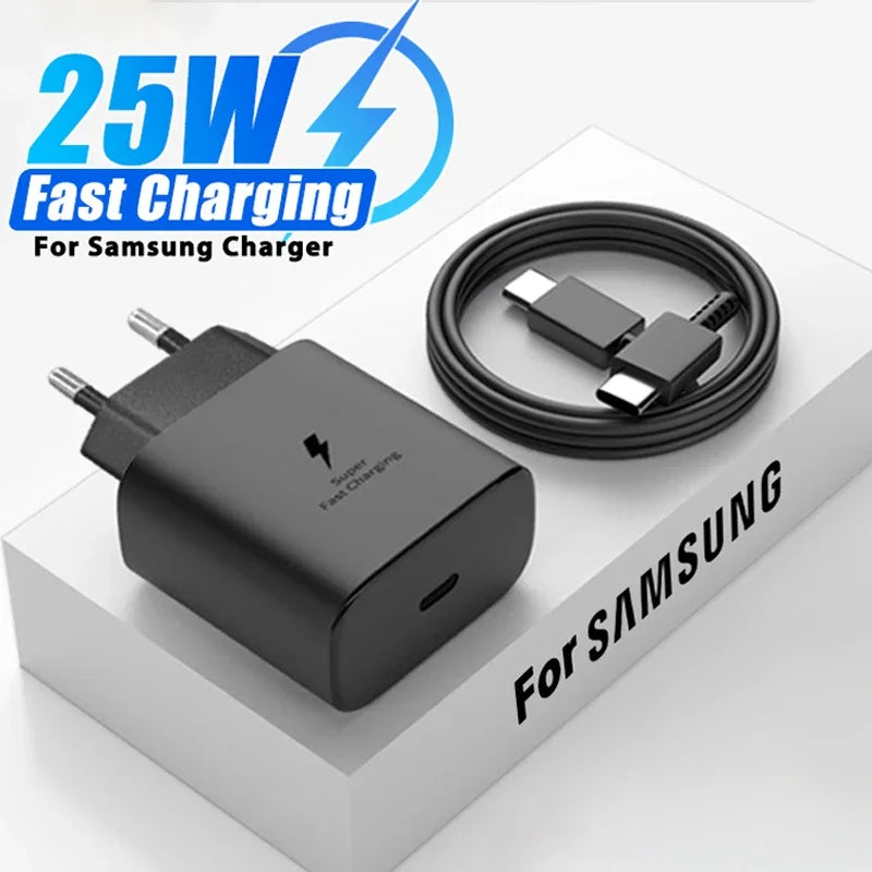 PD 25W USB C Charger Quick Charge 3.0 Super Fast Charging With Type C Cable For Samsung Galaxy S23 S22 S21Ultra Note 20