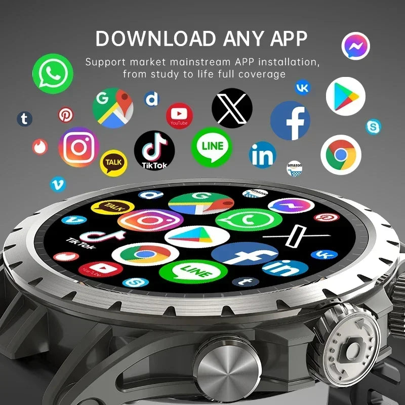 4G Full Netcom Android 9.0 4G Smart Watch 466*466 Amoled 1.43'' Screen Display GPS WIFI HD Video Call 5MP Camera Smartwatch 2025