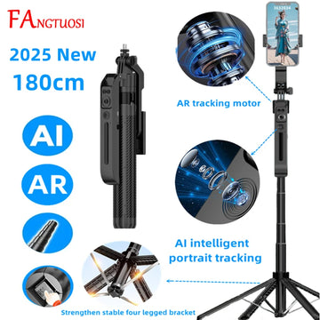 FANGTUOSI New Tripod Gimbal Stabilizer for Smartphone Camera, Tripods Stand Bluetooth Selfie Stick brackets AI Follow-Up Holder